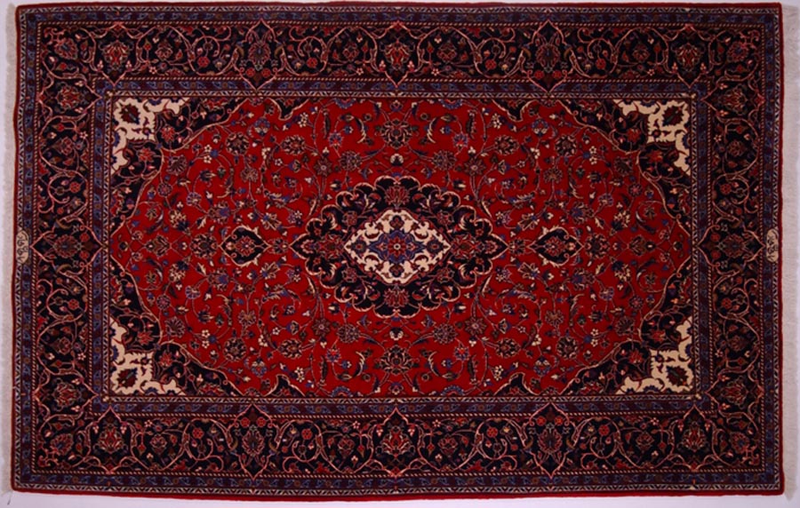 ペルシャ絨毯カーシャーン,イラン-カーシャーン産 全面アラベスクの 